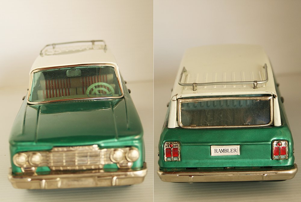Proyect Bandai 60’s Nash Rambler Station Wagon, Friction 10.75 inches (27 cm) tin toy car - Image 6