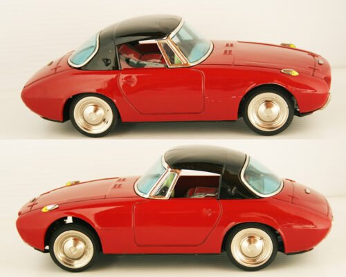 Asahi ATC 60’s Toyota Sports-800 Coupe Friction 10 inches (25.5 cm) original tin toy car - Image 7