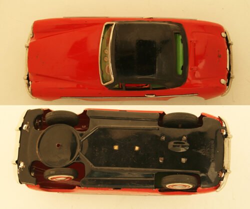 Kaname Japan 50’s The Swedish Volvo Sport P 1900 Friction 8.75 inches (22 cm) original tin toy car - Image 7
