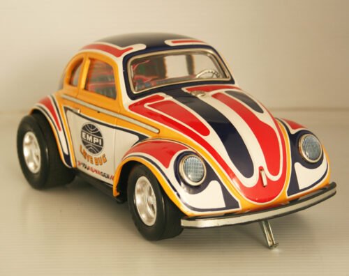 Taiyo Japan 70’s Volkswagen Beetle EMPI “Love Bug” in Box Battery Operated 10.5 inches (26.5 cm) original tin toy car - Image 3
