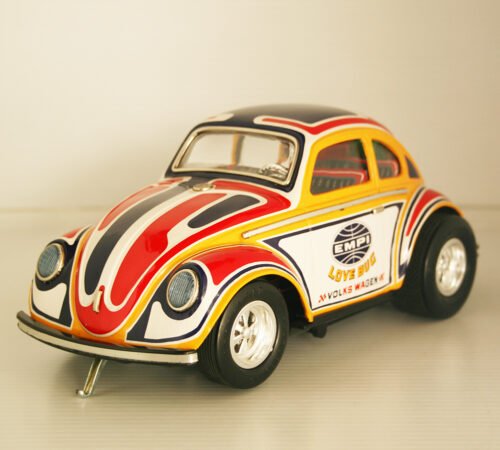 Taiyo Japan 70’s Volkswagen Beetle EMPI “Love Bug” in Box Battery Operated 10.5 inches (26.5 cm) original tin toy car - Image 4