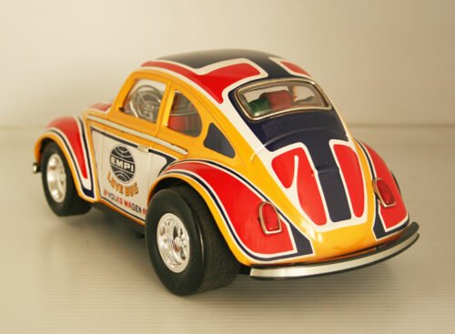 Taiyo Japan 70’s Volkswagen Beetle EMPI “Love Bug” in Box Battery Operated 10.5 inches (26.5 cm) original tin toy car - Image 5