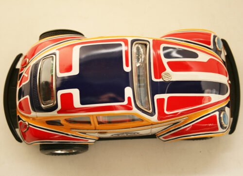 Taiyo Japan 70’s Volkswagen Beetle EMPI “Love Bug” in Box Battery Operated 10.5 inches (26.5 cm) original tin toy car - Image 9