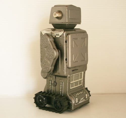 Horikawa S.H Japan 60’s Mars King Robot Battery Operated 9.25 inches (23.5 cm) original tin toy space robot - Image 5