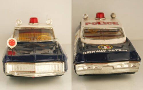 Yonezawa Japan 60’s Buick Riviera 1966 Blue Highway Patrol Battery Operated 13.5 inches (34 cm) original tin toy car - Image 6