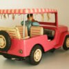 Nomura Rosko Japan 60’s Surrey Jeep Battery Operated 11 inches (28 cm) original tin toy car - Image 5