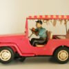 Nomura Rosko Japan 60’s Surrey Jeep Battery Operated 11 inches (28 cm) original tin toy car - Image 8