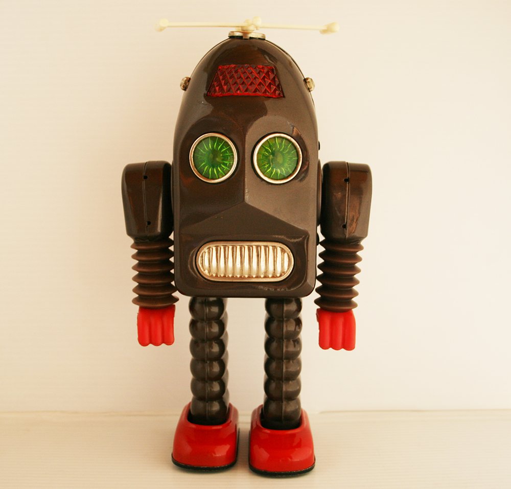 mini Nogen som helst Sway Asakusa Japan 60's Thunder Robot Battery Operated 11.5 inches (29 cm)  original tin toy robot | Tin Toy Car