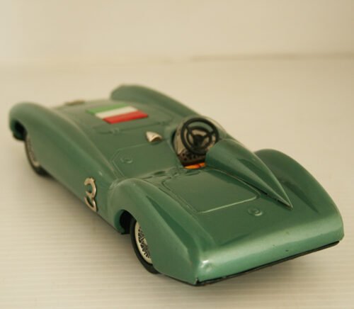 Bandai Japan 60’s Ferrari 813, Racing Car, Italy Flag Nº 3 Friction 8.25 inches (21 cm) original tin toy car - Image 4