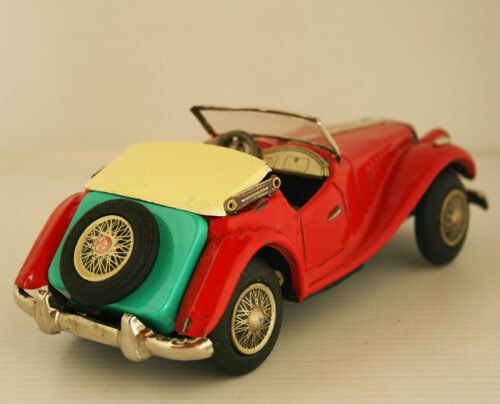 Yoshiya KO Japan 50’s MG Midget Convertible Friction 8.75 inches (22 cm) original tin toy car - Image 6
