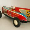 Momoya Shoten Japan 50’s Open Wheel Style Racer Nº5 Friction 9.25 inches (23.5 cm) original tin toy car - Image 4