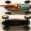 Momoya Shoten Japan 50’s Open Wheel Style Racer Nº5 Friction 9.25 inches (23.5 cm) original tin toy car - Image 8