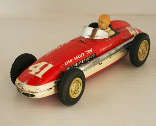 Yonezawa Japan 60’s High Speed Racer Indianapolis Special, 2 cars, without R/C  9.25 inches (23.5 cm) original tin toy car - Image 4