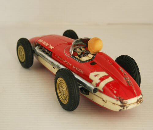 Yonezawa Japan 60’s High Speed Racer Indianapolis Special, 2 cars, without R/C  9.25 inches (23.5 cm) original tin toy car - Image 5