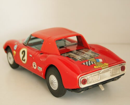 Asahi ATC Japan 60’s Ferrari Berlinetta 250, 24 Heures LE MANS, Battery Operated 11 inches (28 cm) original tin toy car - Image 4