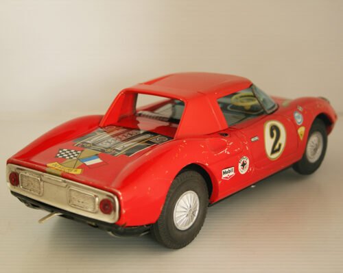 Asahi ATC Japan 60’s Ferrari Berlinetta 250, 24 Heures LE MANS, Battery Operated 11 inches (28 cm) original tin toy car - Image 5
