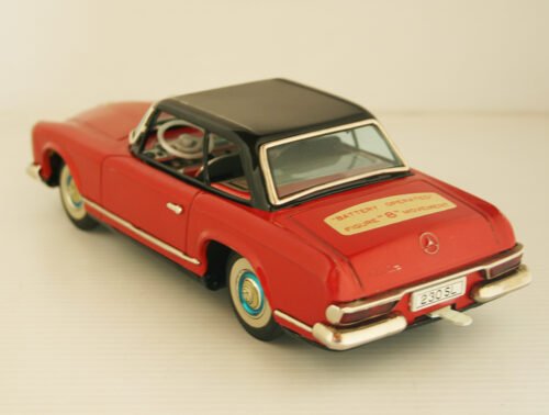 Alps Japan 60’s Mercedes Benz 230 SL Battery Operated 10 inches (25 cm) original tin toy car - Image 4