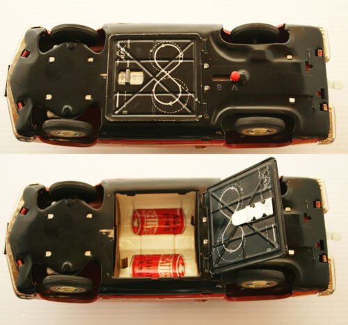 Alps Japan 60’s Mercedes Benz 230 SL Battery Operated 10 inches (25 cm) original tin toy car - Image 9