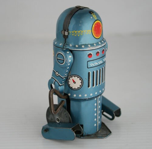 Noguchi N Japan 60’s Walking Robot Wind Up 3.75 inches (9.5 cm) original tin toy robot - Image 5