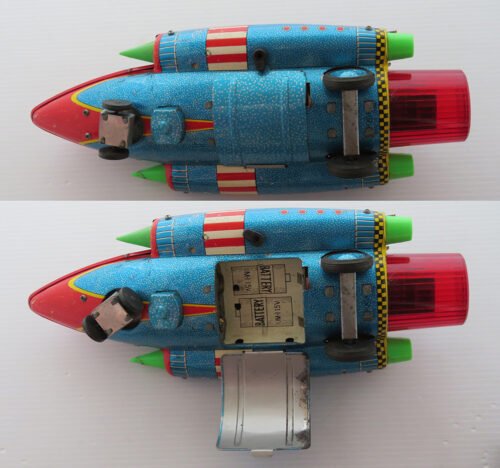 Yoshiya KO Japan 60’s S.S.Space Rocket S-301 Battery Operated 14 inches (35.5 cm) original tin toy Space Ship - Image 9
