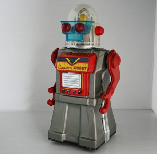 Cragstan Japan 60’s Robot Battery Operated 11 inches (28 cm) original tin toy Space Robot - Image 4