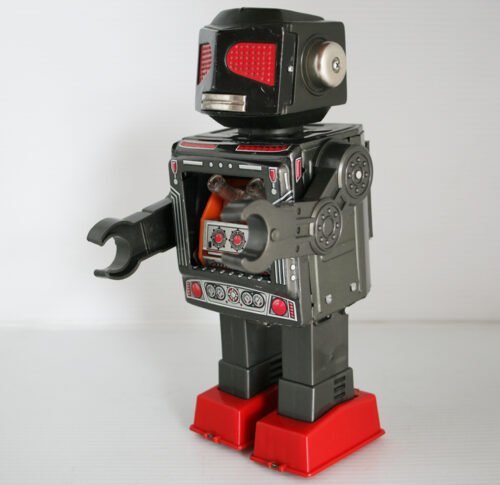 Horikawa Japan 60’s Attacking Martian (Big Head) Robot, Battery Operated 9.75 inches (25 cm) original tin toy space robot - Image 3