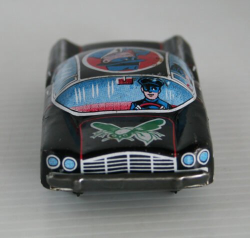 Yanoman YM Japan 60’s Green Hornet Friction 4 inches (10 cm) original tin toy car - Image 6
