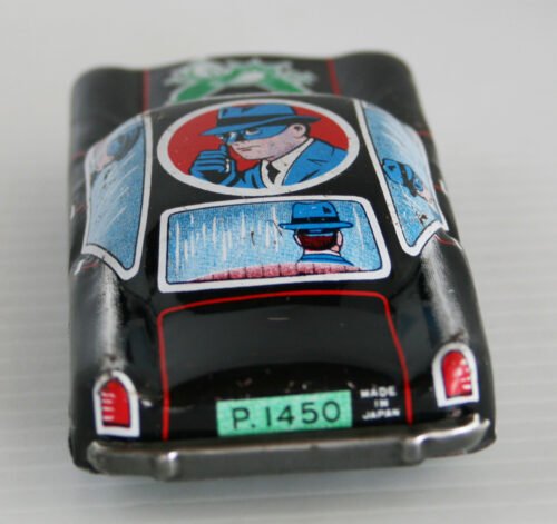 Yanoman YM Japan 60’s Green Hornet Friction 4 inches (10 cm) original tin toy car - Image 6