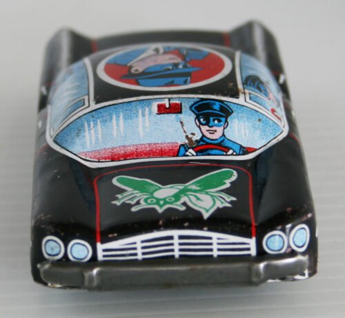 Yanoman YM Japan 60’s Green Hornet Friction 4 inches (10 cm) original tin toy car - Image 7