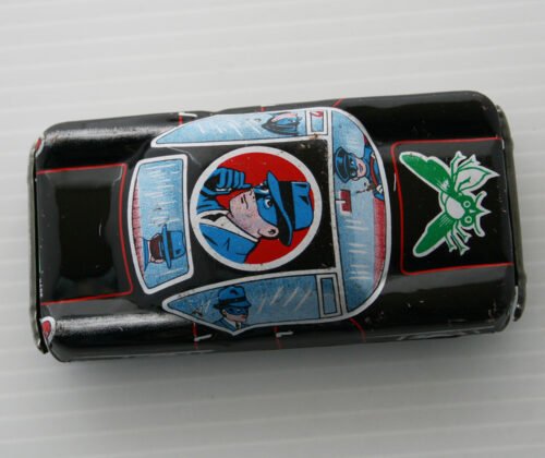 Yanoman YM Japan 60’s Green Hornet Friction 4 inches (10 cm) original tin toy car - Image 9