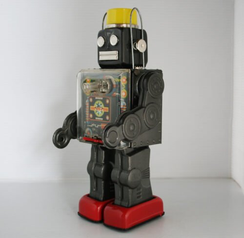 Horikawa Japan 60’s Fighting Robot, Battery Operated 11.5 inches (29 cm) original tin toy space robot - Image 3