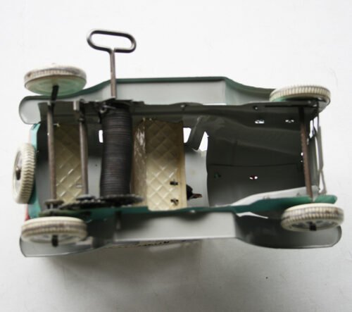 Plasti Marx, Marx México 60’s Tin Blue Jalopy Wind Up 7 inches (18 cm) original tin toy car - Image 11