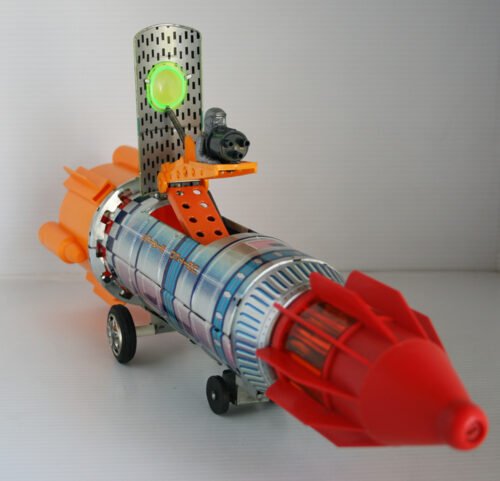 Yoshino KY Japan 60’s Space Frontier Apollo 11 in Box battery operated 19 inches (48 cm) original tin toy space ship - Image 6