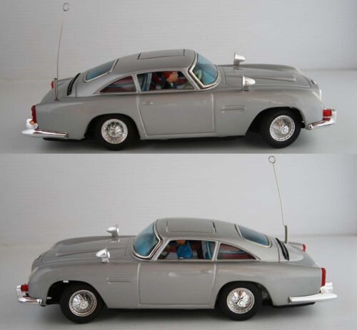Aoshin Japan 60’s Aston Martin in Box Battery Operated 12 inches (30.5 cm) original tin toy car - Image 7
