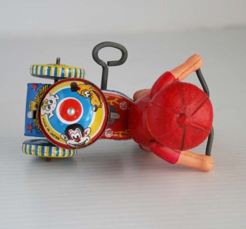 Unknown Brand Japan 50’s Celluloid Doll on Tricycle Windup 4 inches (10 cm) original tin toy - Image 10