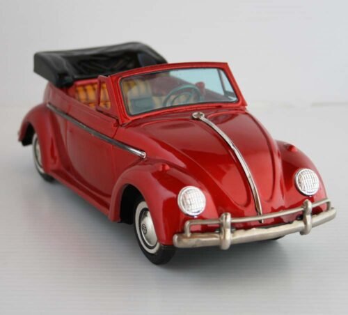 Bandai Japan 60’s Volkswagen Convertible Gear Shift Car in Box Battery Operated 10.5 inches (27 cm) original tin toy car - Image 3