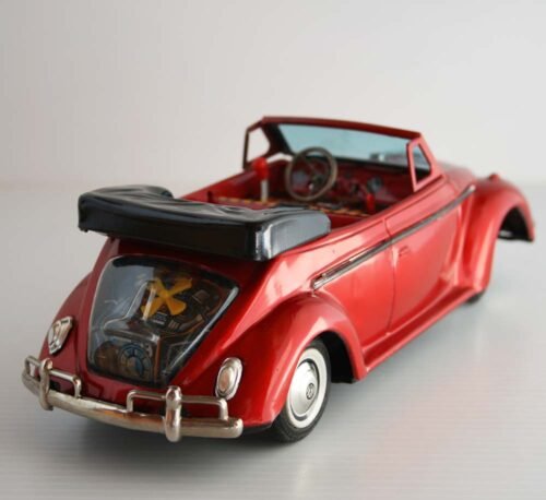 Bandai Japan 60’s Volkswagen Convertible Gear Shift Car in Box Battery Operated 10.5 inches (27 cm) original tin toy car - Image 6