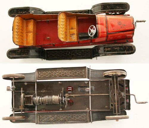 Günthermann Germany 20’s Torpedo Tourer Limousine Windup 11 inches (28 cm) original tin toy car - Image 8