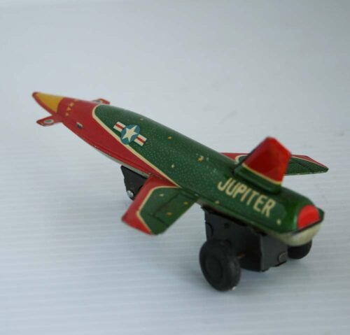 Yoshi Japan 60’s Jupiter Space Ship Friction 6 inches (15 cm) original tin toy Space ship - Image 4