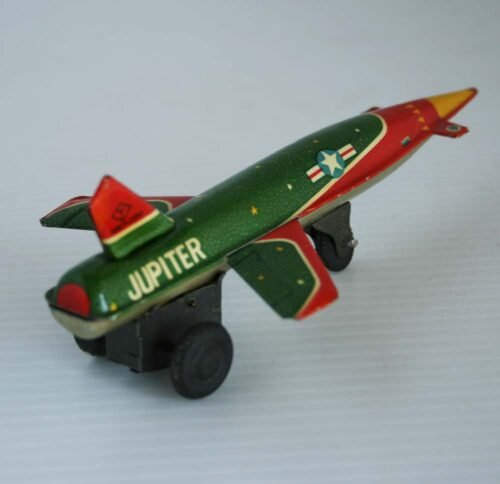 Yoshi Japan 60’s Jupiter Space Ship Friction 6 inches (15 cm) original tin toy Space ship - Image 5