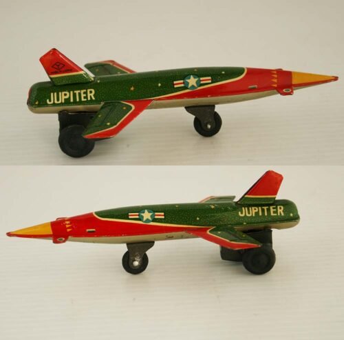 Yoshi Japan 60’s Jupiter Space Ship Friction 6 inches (15 cm) original tin toy Space ship - Image 7