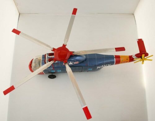 Yonezawa Japan 60’s Helicopter Sikorsky S-61 Battery Operated 19 inches (48 cm) original tin toy - Image 11