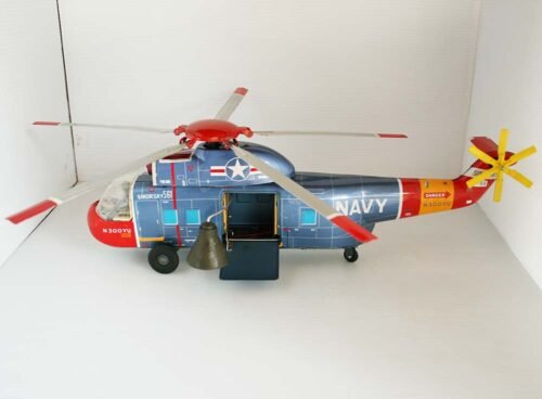 Yonezawa Japan 60’s Helicopter Sikorsky S-61 Battery Operated 19 inches (48 cm) original tin toy - Image 9