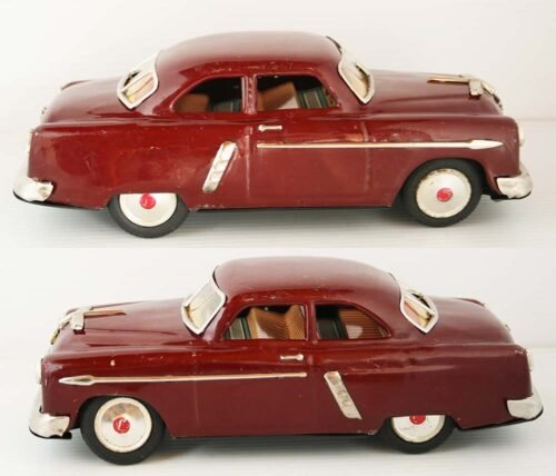 Marusan Kosuge Japan 50’s Ford 1952 Friction 10.25 inches (26 cm) original tin toy car - Image 8