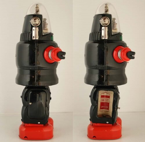 Nomura T.N Japan 1956 Mechanized (Robby) Robot 0.5 Version D-Cell Battery Operated 13 inches (33 cm) original tin toy car - Image 7
