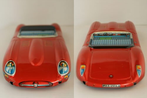 Aoshin ASC Japan 60’s Body from Jaguar XKE Convertible 14.75 inches (37.5 cm) original tin toy part - Image 6
