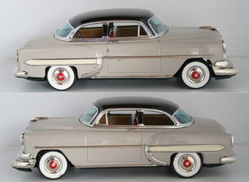 Marusan Kosuge Linemar Japan 50’s Chevrolet 1954 Battery Operated 11 inches (28 cm) original tin toy car - Image 7