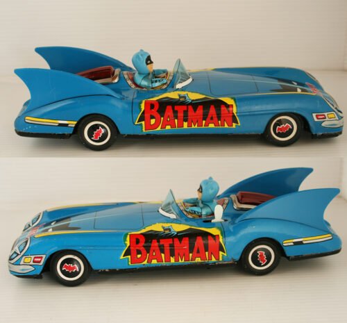 Aoshin ASC Japan 60’s Batmobile Single-Seater Battery Operated 11 inches (28 cm) original tin toy car - Image 7