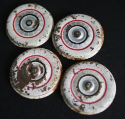 3YonezawaTPCThunderbird1963FourTinHubcaps