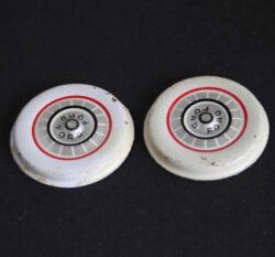 4YachioTPCFordFairlaneTwoFrontTinHubcaps